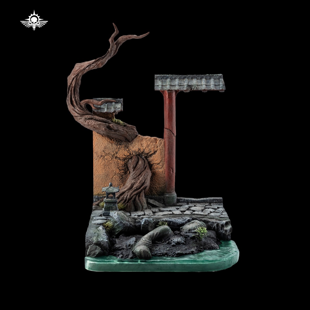 猩嵐工坊 古風系列 荒寂古剎 GF001 黑悟空 地台 場景 - main product image