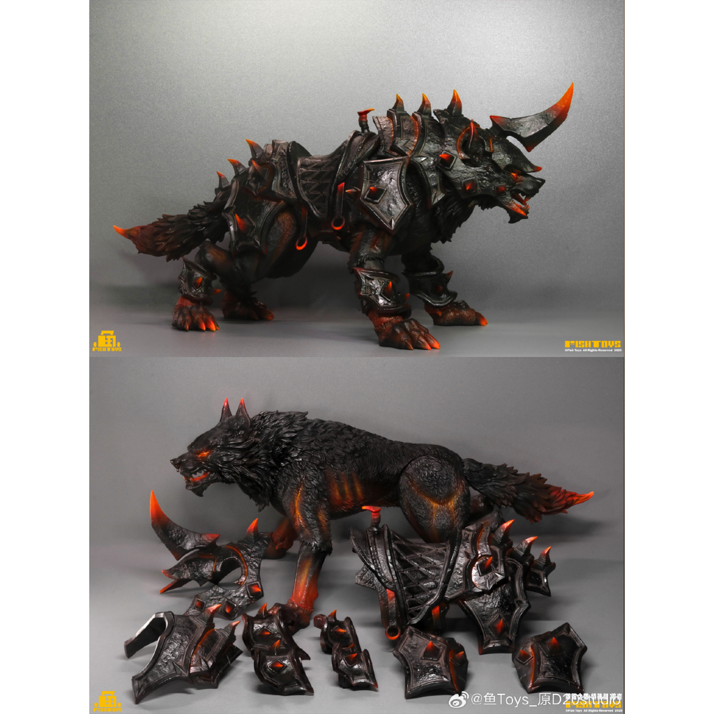 魚玩 FishToys 2025 榮耀狼特別版熔岩 HY-032 魔獸 坐騎 部落 1/12 - view 7
