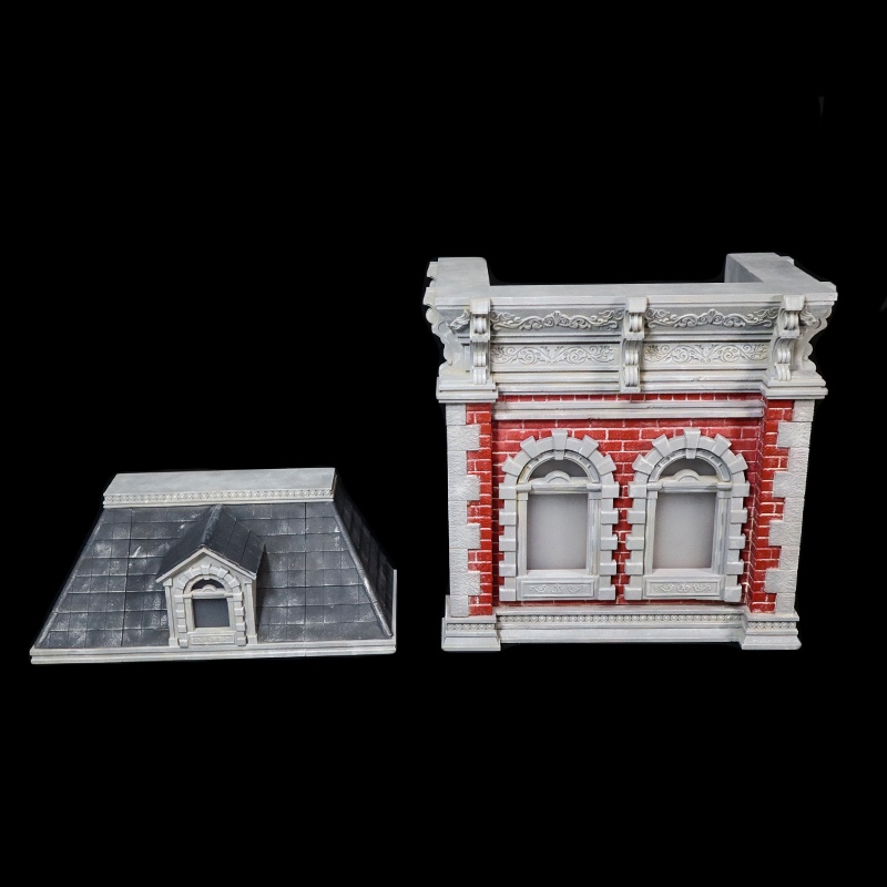 GT Mini Toys 擺拍建築系類 白紅牆體 灰色屋頂 Mini001A2 場景 地台 - main product image