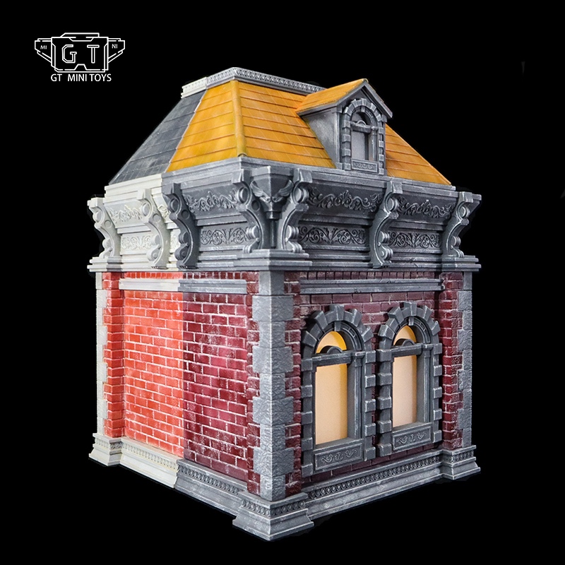 GT Mini Toys 擺拍建築系類 白紅牆體 灰色屋頂 Mini001A2 場景 地台 - view 9