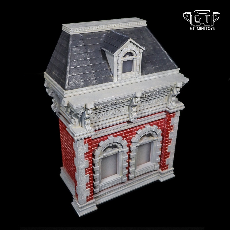 GT Mini Toys 擺拍建築系類 白紅牆體 灰色屋頂 Mini001A2 場景 地台 - view 4