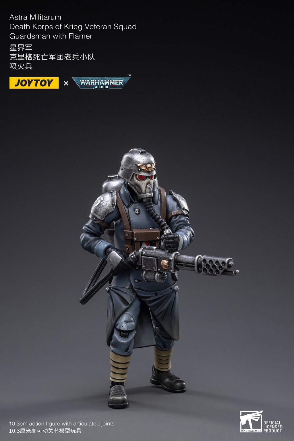 Astra Militarum Death Korps of Krieg Veteran Squad Guardsman with Flamer - view 6