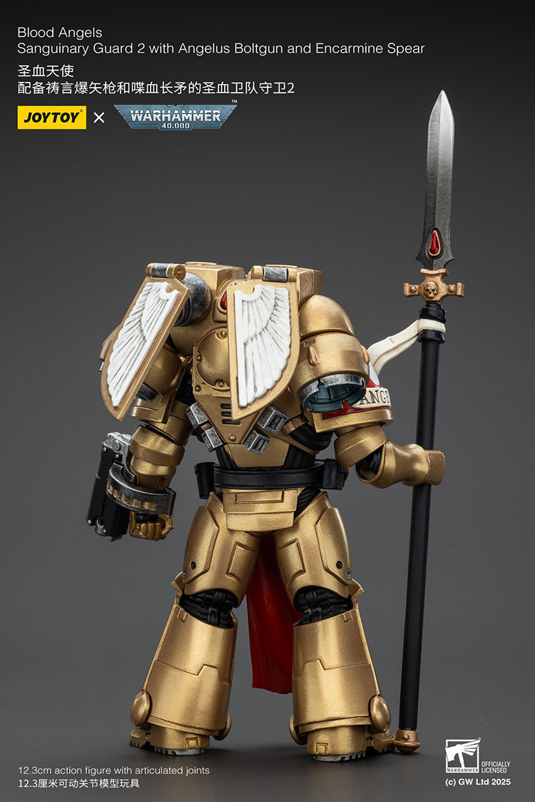 Blood Angels Sanguinary Guard 2 with Angelus Boltgun and Encarmine Spear - view 9