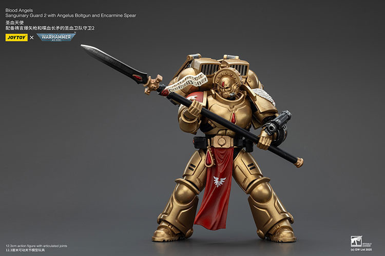 Blood Angels Sanguinary Guard 2 with Angelus Boltgun and Encarmine Spear - view 11