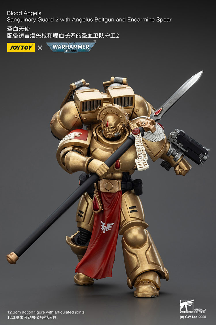 Blood Angels Sanguinary Guard 2 with Angelus Boltgun and Encarmine Spear - view 10