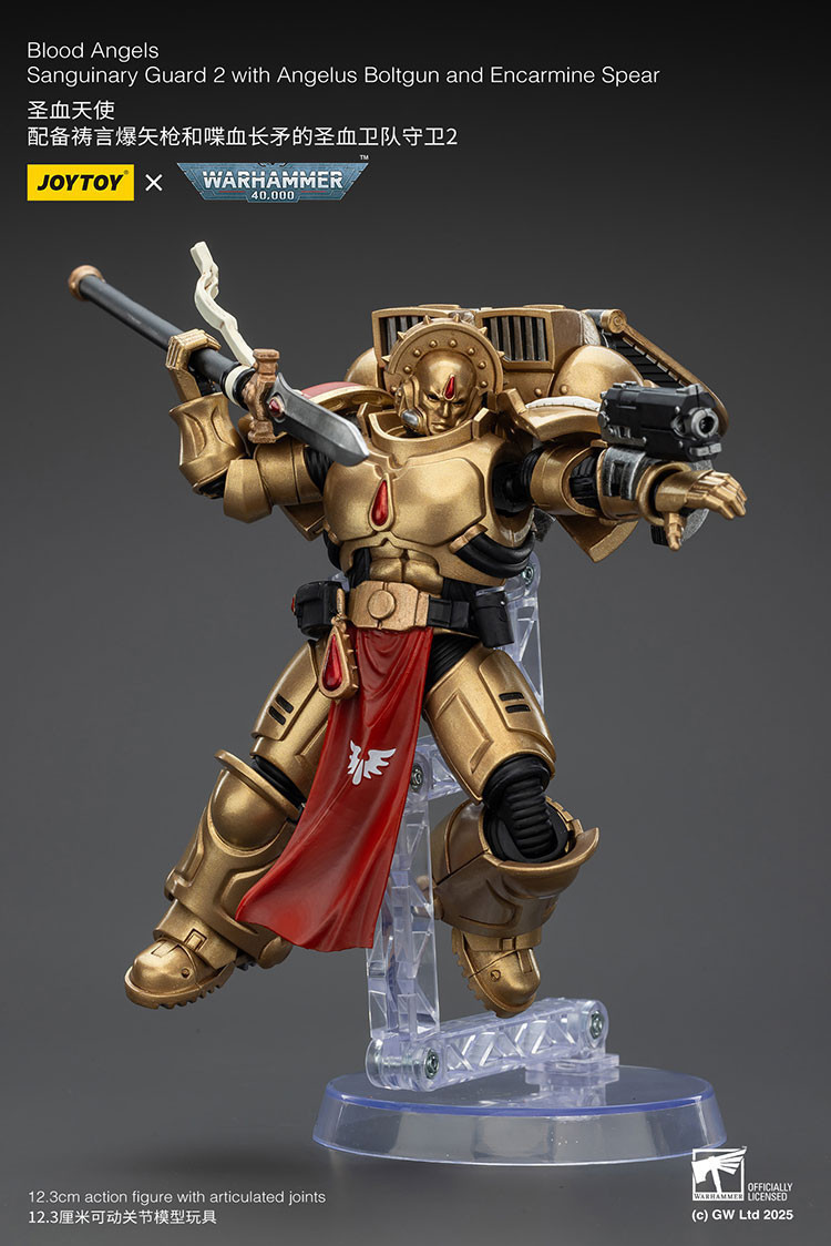 Blood Angels Sanguinary Guard 2 with Angelus Boltgun and Encarmine Spear - view 13