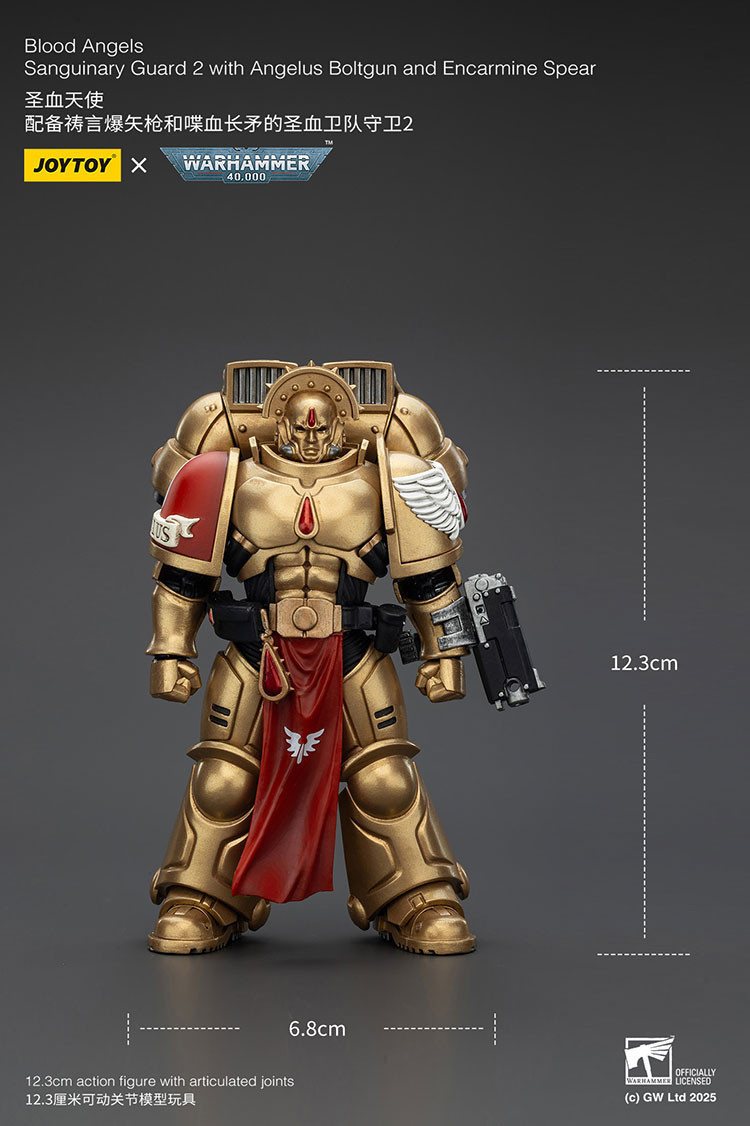 Blood Angels Sanguinary Guard 2 with Angelus Boltgun and Encarmine Spear - view 14