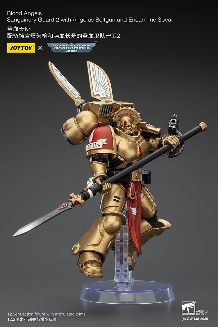 Blood Angels Sanguinary Guard 2 with Angelus Boltgun and Encarmine Spear - view 12