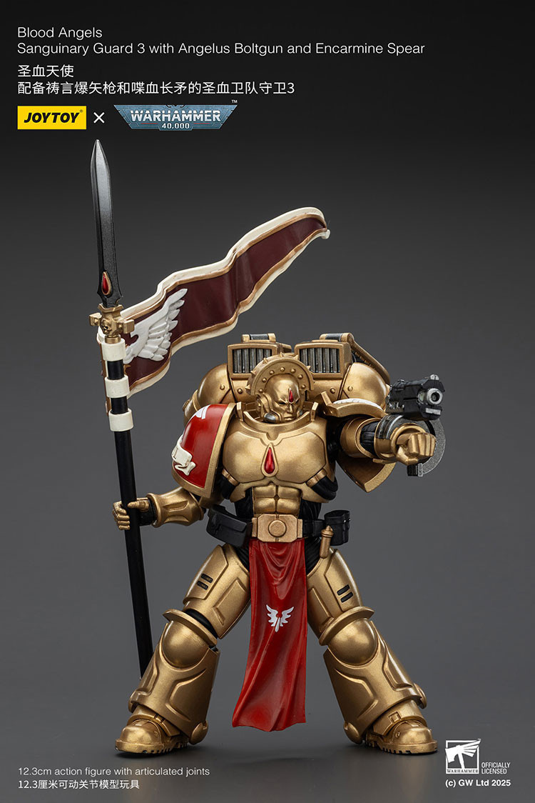 Blood Angels Sanguinary Guard 3 with Angelus Boltgun and Encarmine Spear - view 10