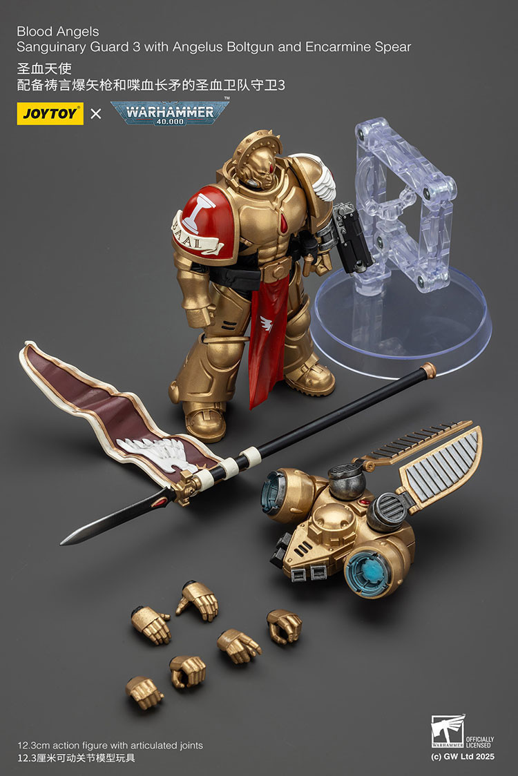 Blood Angels Sanguinary Guard 3 with Angelus Boltgun and Encarmine Spear - view 15