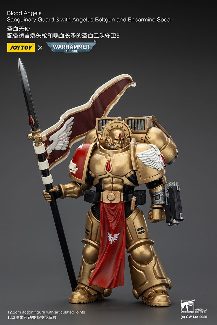 Blood Angels Sanguinary Guard 3 with Angelus Boltgun and Encarmine Spear - view 8
