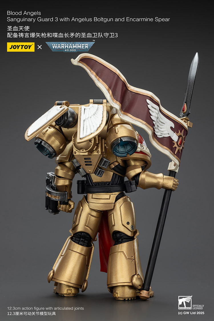 Blood Angels Sanguinary Guard 3 with Angelus Boltgun and Encarmine Spear - view 9