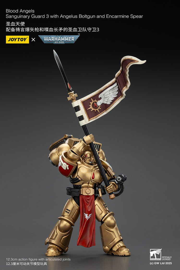 Blood Angels Sanguinary Guard 3 with Angelus Boltgun and Encarmine Spear - view 11
