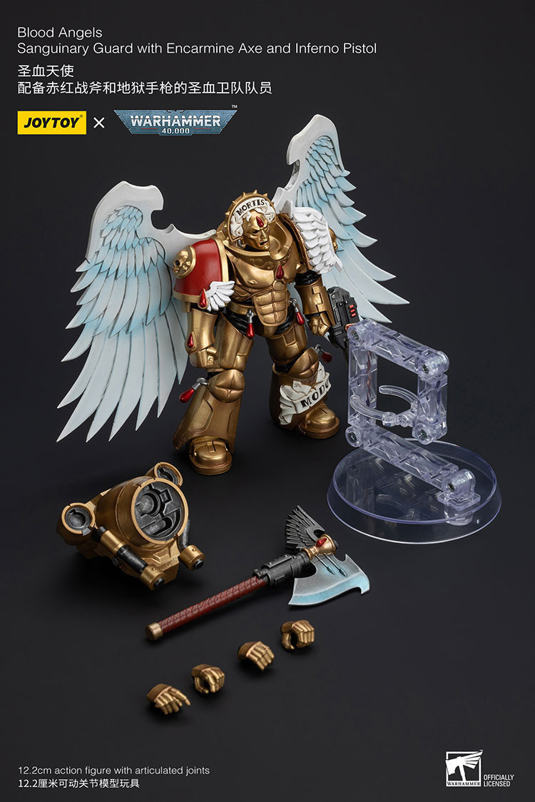 Blood Angels Sanguinary Guard with Encarmine Axe and Inferno Pistol - view 7