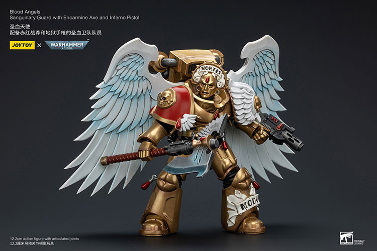 Blood Angels Sanguinary Guard with Encarmine Axe and Inferno Pistol - view 10