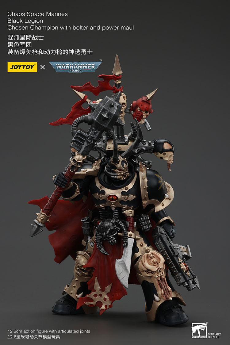 Chaos Space Marines Black Legion Chosen Champion with bolter and power maul - view 10