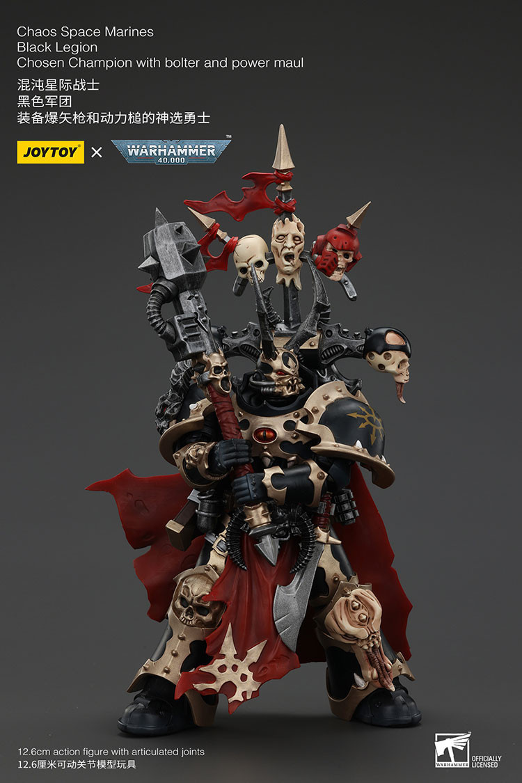 Chaos Space Marines Black Legion Chosen Champion with bolter and power maul - view 8