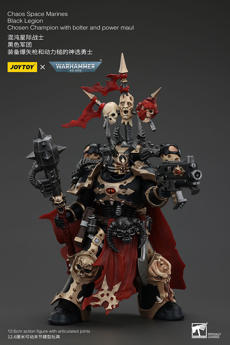 Chaos Space Marines Black Legion Chosen Champion with bolter and power maul - view 11