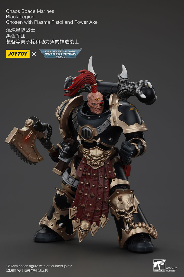 Chaos Space Marines Black Legion Chosen with Plasma Pistol and Power Axe - view 9