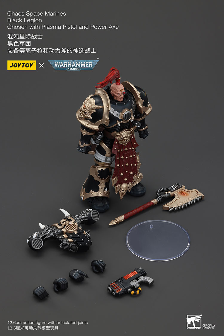 Chaos Space Marines Black Legion Chosen with Plasma Pistol and Power Axe - view 7