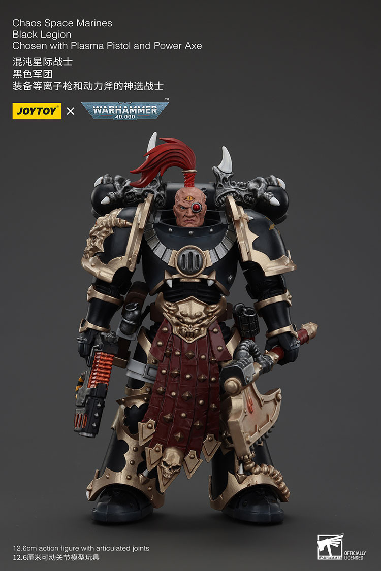 Chaos Space Marines Black Legion Chosen with Plasma Pistol and Power Axe - view 14