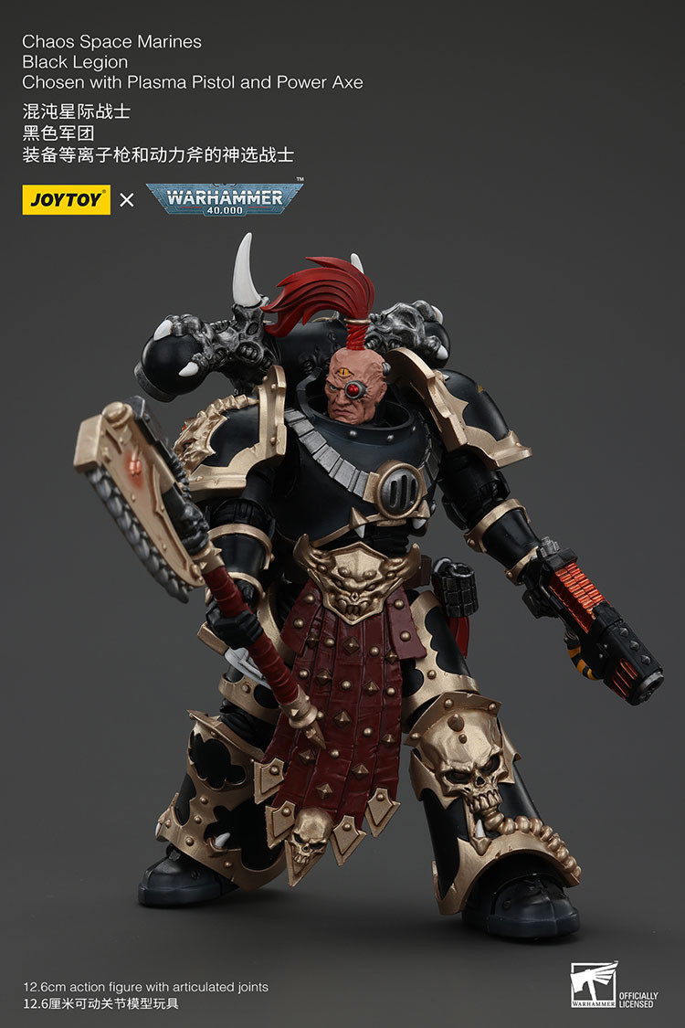 Chaos Space Marines Black Legion Chosen with Plasma Pistol and Power Axe - view 10