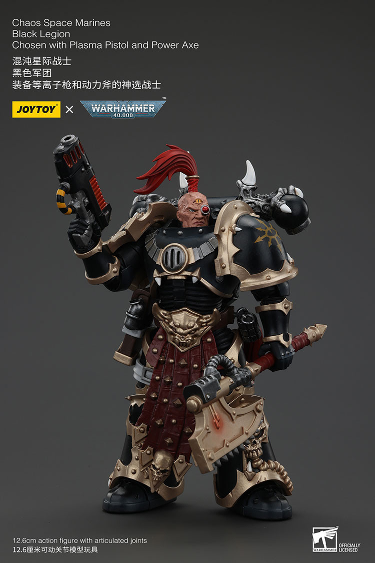 Chaos Space Marines Black Legion Chosen with Plasma Pistol and Power Axe - view 12
