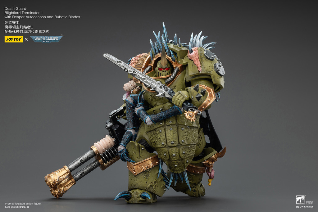 Death Guard Blightlord Terminator 1 with Reaper Autocannon and Bubotic Blades - view 14