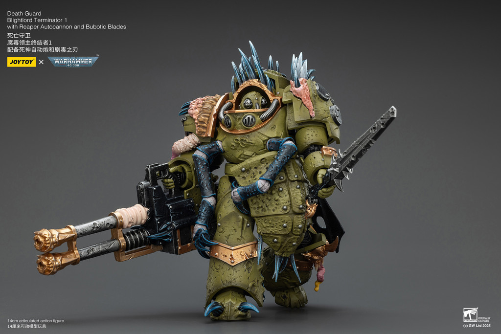 Death Guard Blightlord Terminator 1 with Reaper Autocannon and Bubotic Blades - view 12
