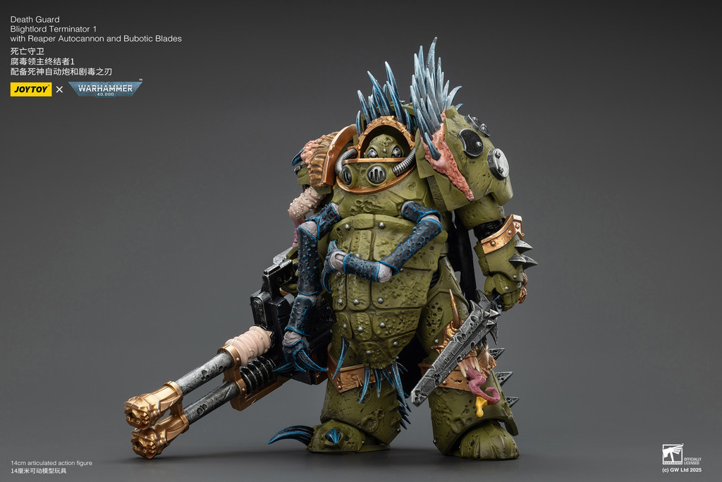 Death Guard Blightlord Terminator 1 with Reaper Autocannon and Bubotic Blades - view 9