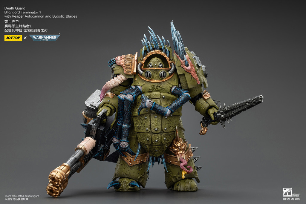 Death Guard Blightlord Terminator 1 with Reaper Autocannon and Bubotic Blades - view 8