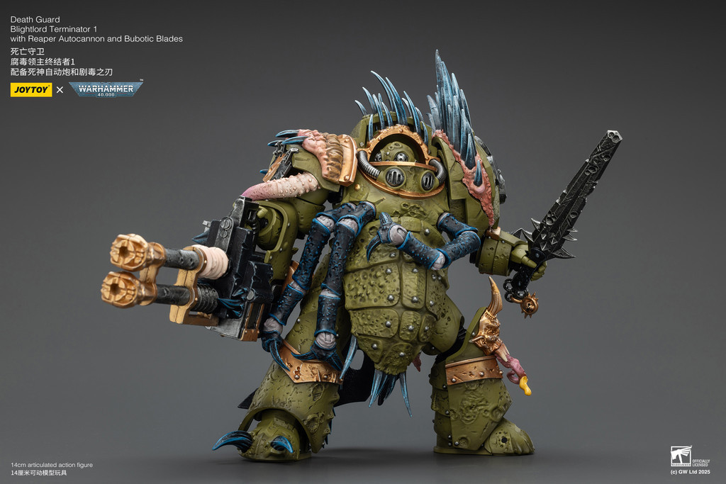 Death Guard Blightlord Terminator 1 with Reaper Autocannon and Bubotic Blades - view 11