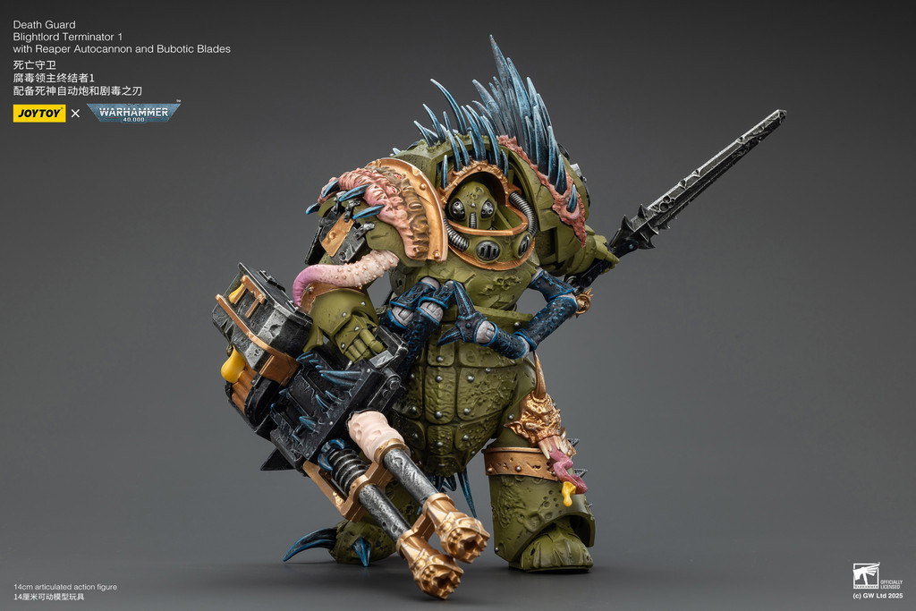 Death Guard Blightlord Terminator 1 with Reaper Autocannon and Bubotic Blades - view 13