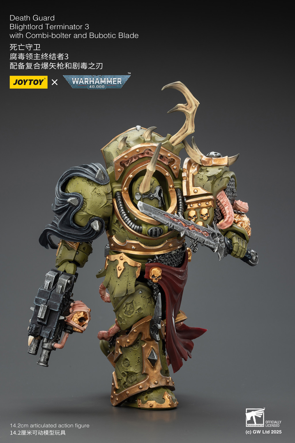 Death Guard Blightlord Terminator 3 with Combi-bolter and Bubotic Blade - view 14