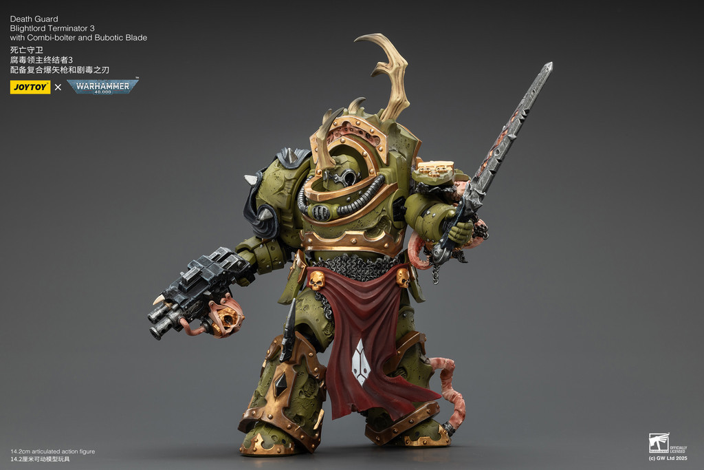 Death Guard Blightlord Terminator 3 with Combi-bolter and Bubotic Blade - view 12