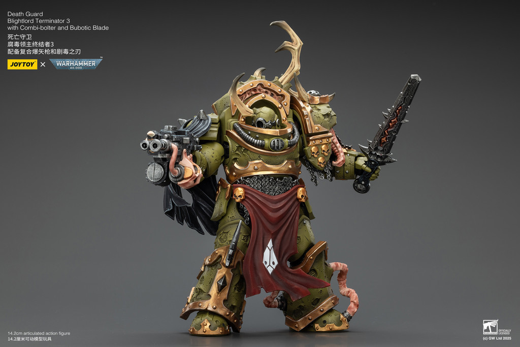 Death Guard Blightlord Terminator 3 with Combi-bolter and Bubotic Blade - view 10