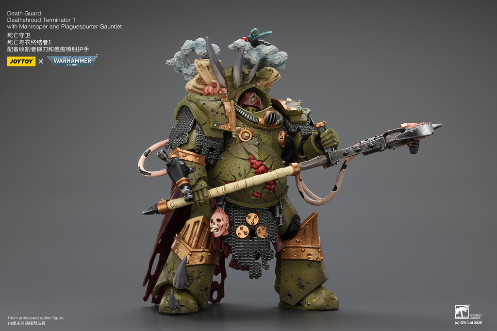 Death Guard Deathshroud Terminator 1 with Manreaper and Plaguespurter Gauntlet - view 10