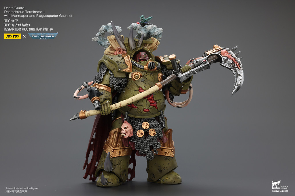 Death Guard Deathshroud Terminator 1 with Manreaper and Plaguespurter Gauntlet - view 8