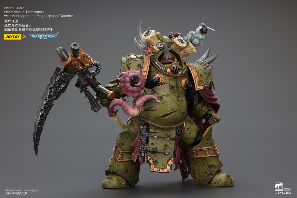 Death Guard Deathshroud Terminator 2 with Manreaper and Plaguespurter Gauntlet - view 14