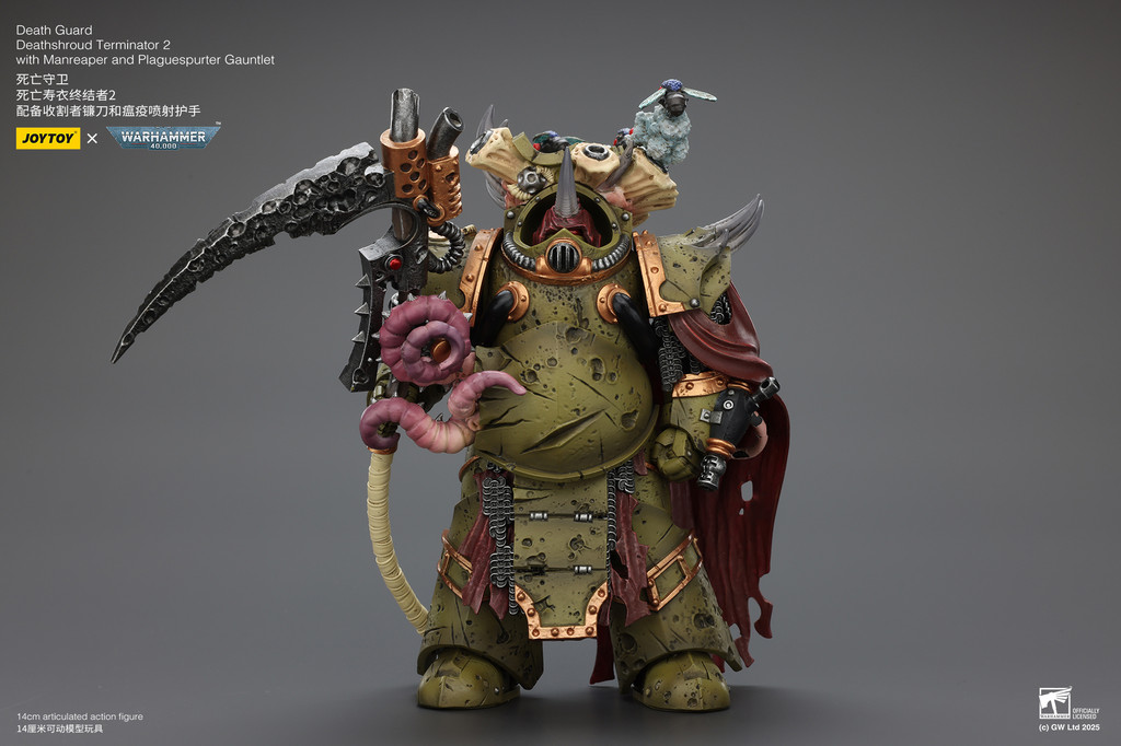 Death Guard Deathshroud Terminator 2 with Manreaper and Plaguespurter Gauntlet - view 9