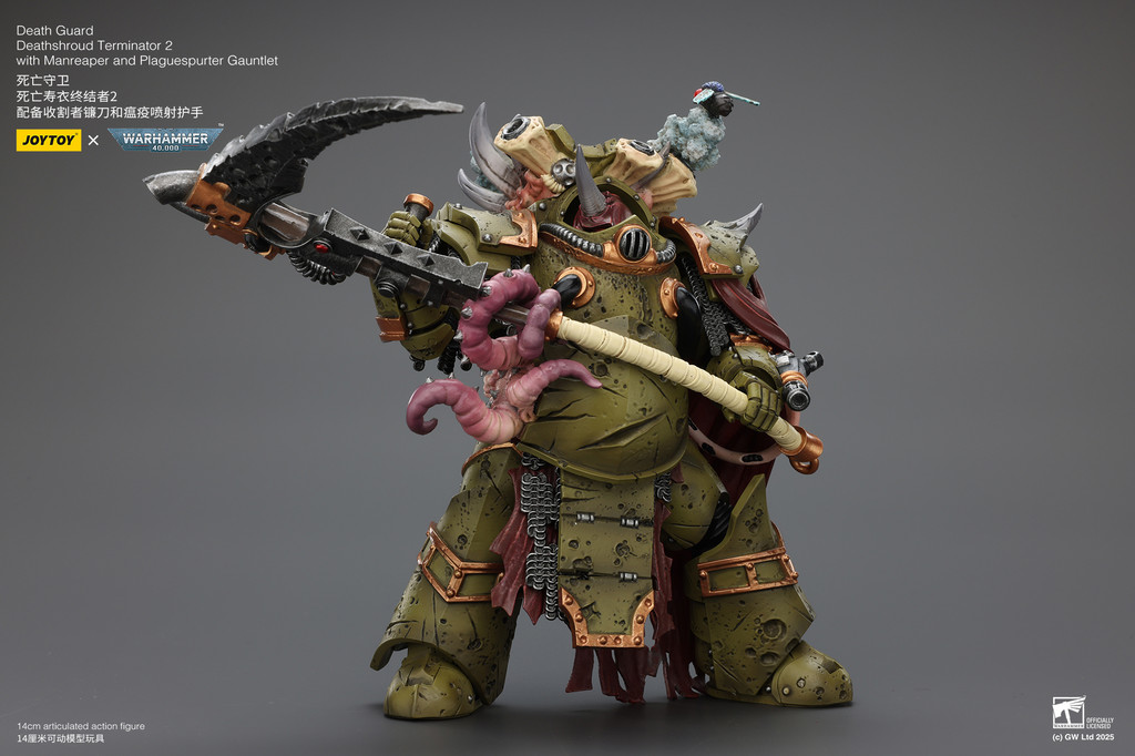 Death Guard Deathshroud Terminator 2 with Manreaper and Plaguespurter Gauntlet - view 13