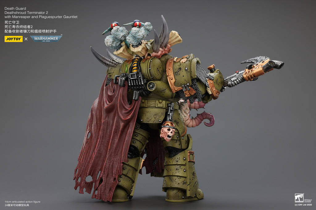 Death Guard Deathshroud Terminator 2 with Manreaper and Plaguespurter Gauntlet - view 11