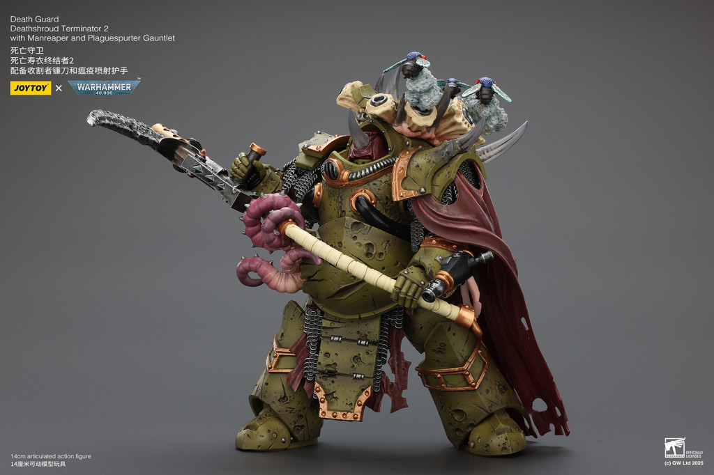 Death Guard Deathshroud Terminator 2 with Manreaper and Plaguespurter Gauntlet - view 12