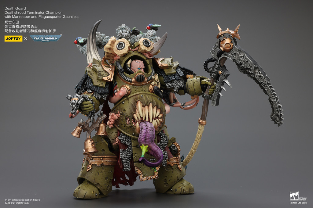 Death Guard Deathshroud Terminator Champion with Manreaper and Plaguespurter Gauntlets - view 18