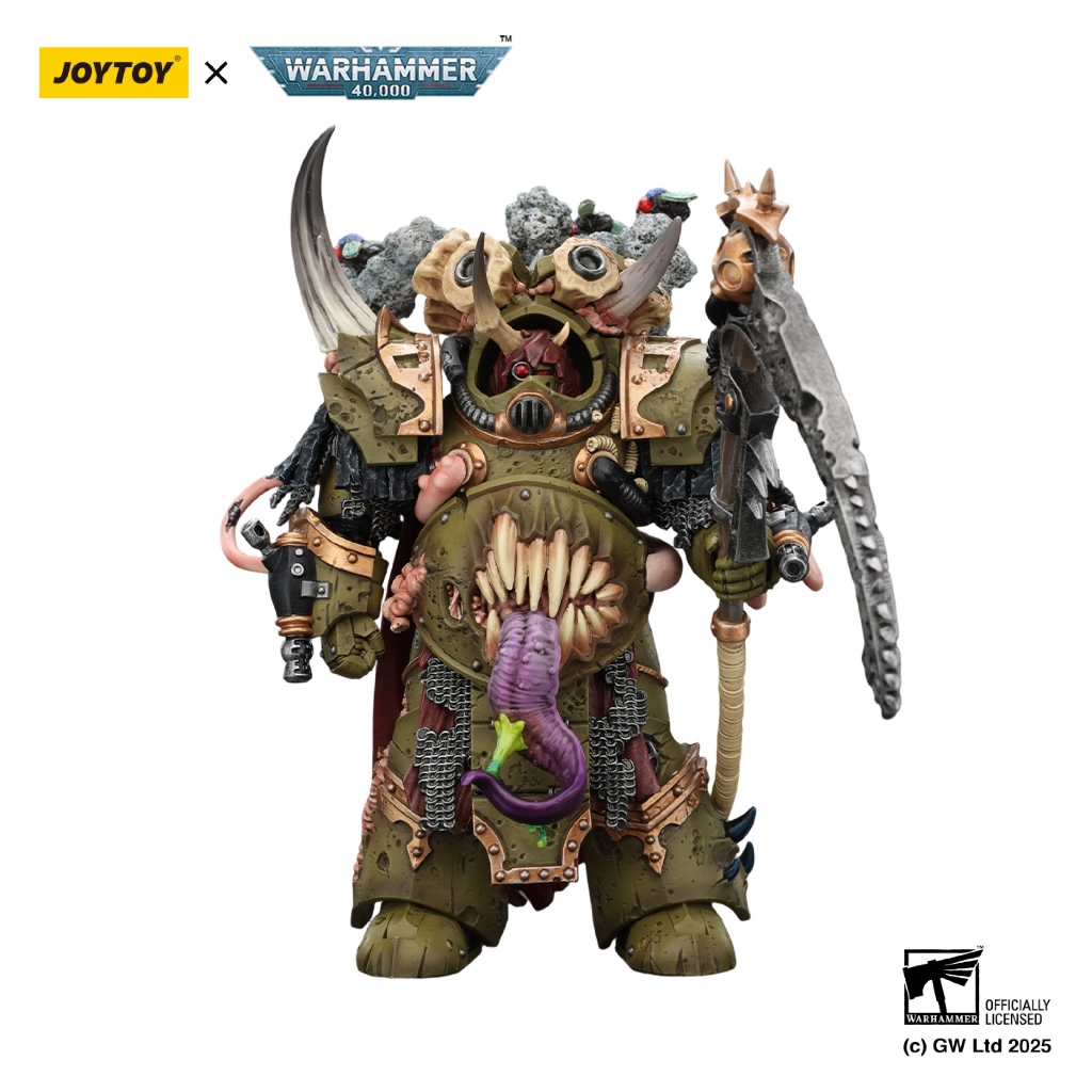Death Guard Deathshroud Terminator Champion with Manreaper and Plaguespurter Gauntlets - view 3