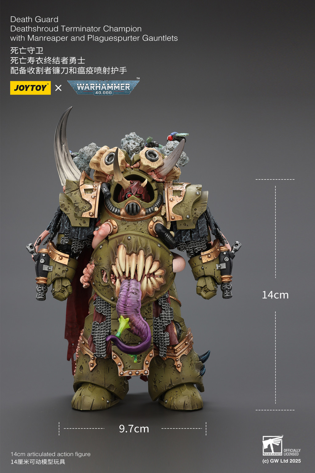 Death Guard Deathshroud Terminator Champion with Manreaper and Plaguespurter Gauntlets - view 16