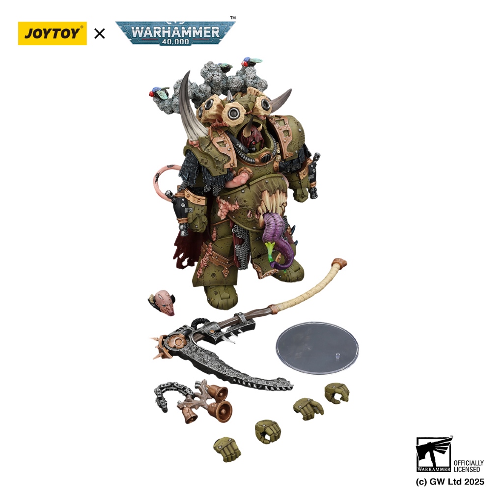 Death Guard Deathshroud Terminator Champion with Manreaper and Plaguespurter Gauntlets - view 4