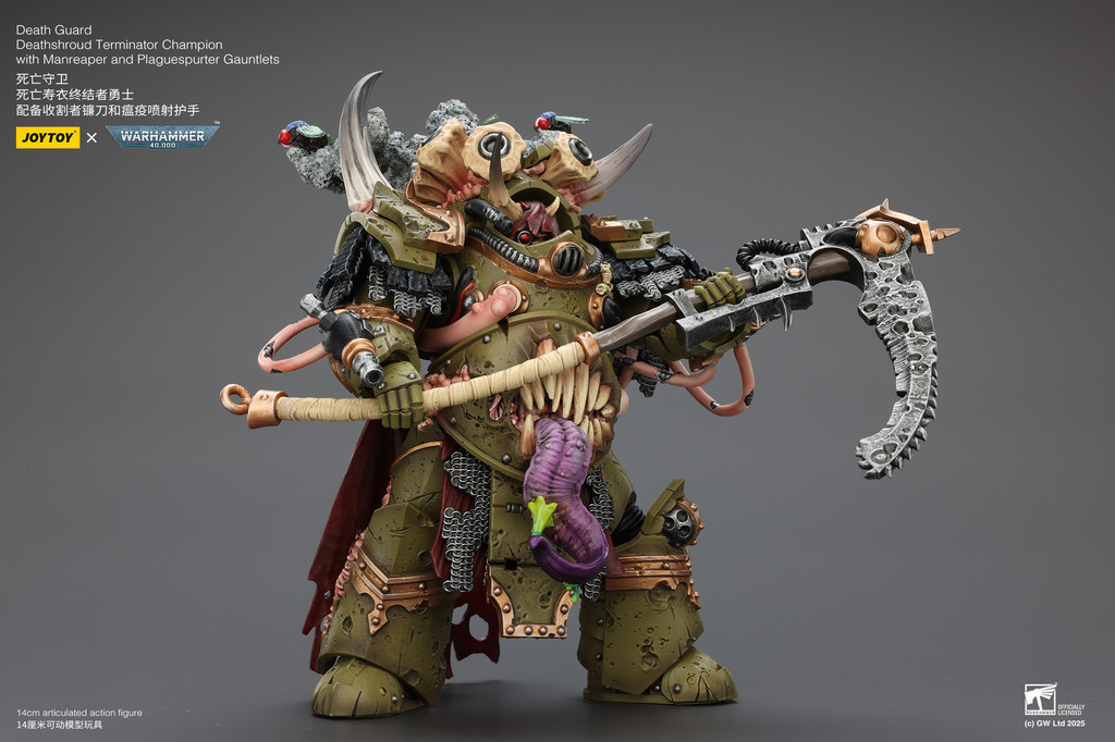 Death Guard Deathshroud Terminator Champion with Manreaper and Plaguespurter Gauntlets - view 13