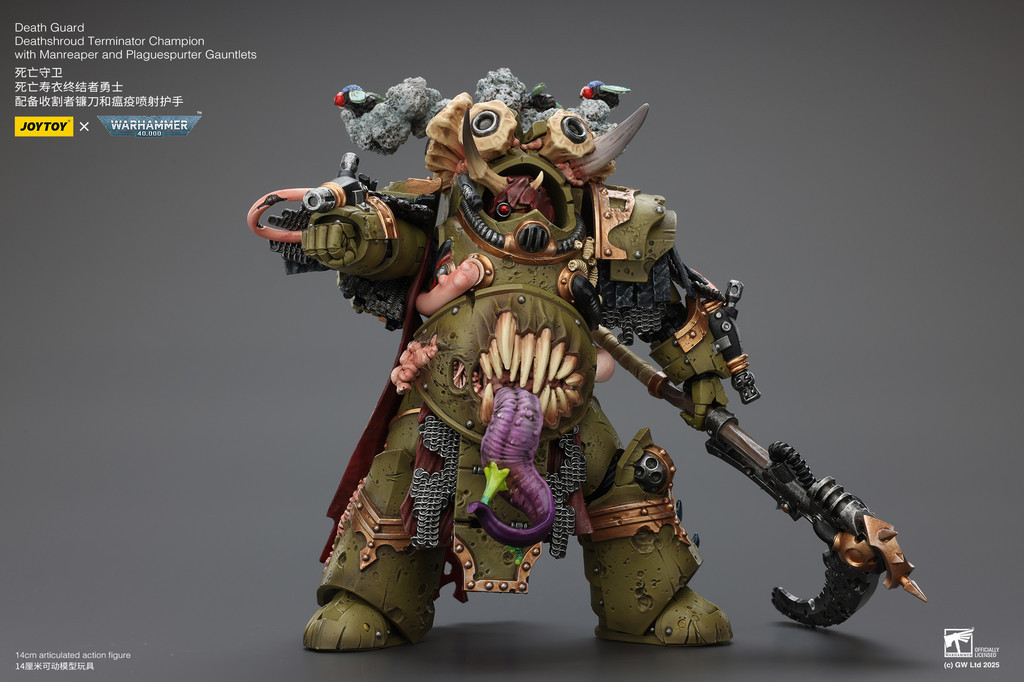 Death Guard Deathshroud Terminator Champion with Manreaper and Plaguespurter Gauntlets - view 11