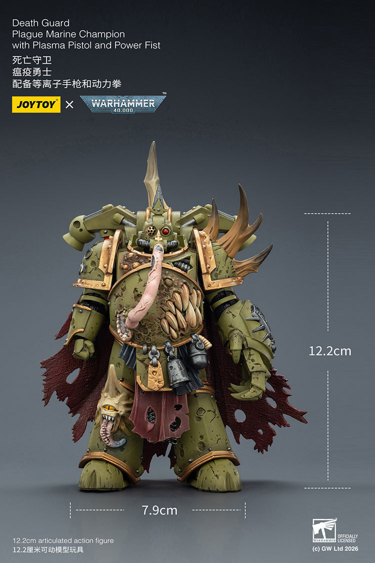 Death Guard Plague Marine Champion with Plasma Pistol and Power Fist - view 16